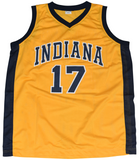 CHRIS MULLIN SIGNED INDIANA PACERS #17 GOLD BASKETBALL JERSEY W/ HOF 2011