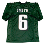 DEVONTA SMITH SIGNED AUTOGRAPHED PHILADELPHIA EAGLES #6 GREEN JERSEY BECKETT