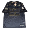 CHRISTIAN McCAFFREY SIGNED CAROLINA PANTHERS SALUTE TO SERVICE NIKE JERSEY BAS