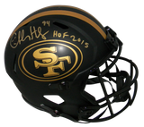 CHARLES HALEY SIGNED SAN FRANCISCO 49ERS ECLIPSE FULL SIZE SPEED HELMET W/ HOF