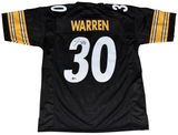 JAYLEN WARREN AUTOGRAPHED PITTSBURGH STEELERS #30 BLACK JERSEY BECKETT