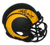 KURT WARNER AUTOGRAPHED ST LOUIS RAMS ECLIPSE SPEED MINI HELMET W/ HOF 17