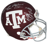 JOHN DAVID CROW JOHNNY MANZIEL VON MILLER DAT NGUYEN SIGNED TEXAS A&M F/S HELMET