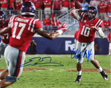 EVAN ENGRAM & CHAD KELLY SIGNED MISSISSIPPI OLE MISS REBELS 8x10 PHOTO COA