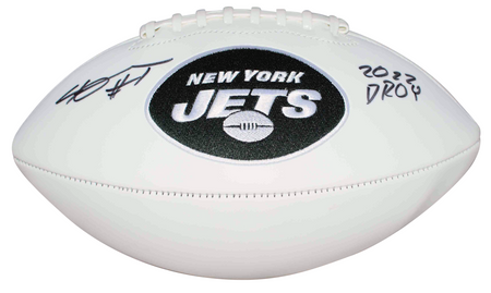 MICHAEL CRABTREE SIGNED TEXAS TECH RED RAIDERS WHITE LOGO FOOTBALL BECKETT
