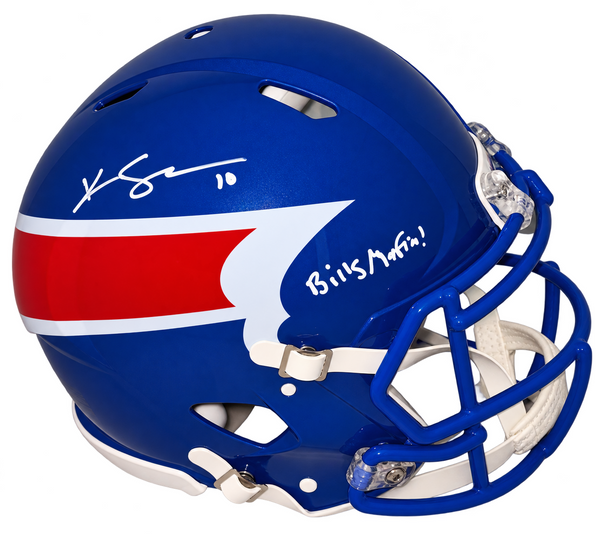 KHALIL SHAKIR SIGNED BUFFALO BILLS 2026 BLUE AUTHENTIC SPEED HELMET BECKETT
