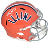 CHASE BROWN AUTOGRAPHED ILLINOIS ILLINI FULL SIZE SPEED HELMET BECKETT