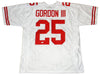 MELVIN GORDON AUTOGRAPHED SIGNED WISCONSIN BADGERS #25 WHITE JERSEY JSA