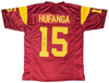 TALANOA HUFANGA SIGNED AUTOGRAPHED USC TROJANS #15 JERSEY BECKETT