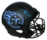 EDDIE GEORGE SIGNED TENNESSEE TITANS ECLIPSE FULL SIZE SPEED HELMET BECKETT