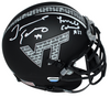 TERRELL & TREMAINE EDMUNDS SIGNED VIRGINIA TECH HOKIES BLACK MINI HELMET BECKETT