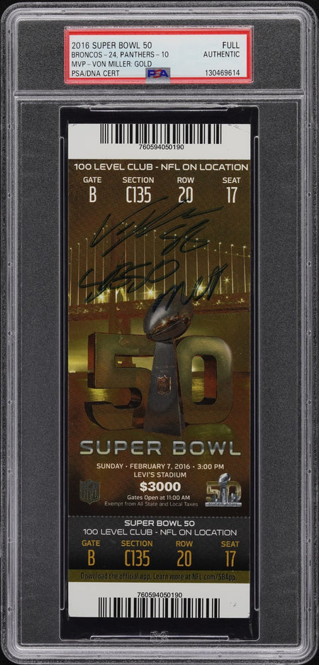 PATRICK MAHOMES SIGNED 2014 TEXAS TECH VS OKLAHOMA STATE NCAA DEBUT TICKET PSA