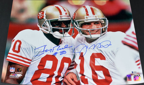 JOE MONTANA & JERRY RICE SIGNED SAN FRANCISCO 49ERS 16x20 PHOTO BECKETT