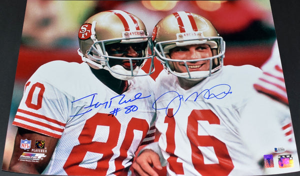 JOE MONTANA & JERRY RICE SIGNED SAN FRANCISCO 49ERS 16x20 PHOTO BECKETT