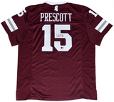 DAK PRESCOTT SIGNED MISSISSIPPI STATE BULLDOGS #15 ADIDAS PREMIER JERSEY BECKETT