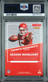PATRICK MAHOMES SIGNED 2017 PANINI NATIONAL CONVENTION RC /399 PSA 9 AUTO 10