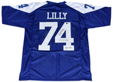 BOB LILLY SIGNED DALLAS COWBOYS #74 THROWBACK JERSEY W/ MR COWBOY & HOF 1980