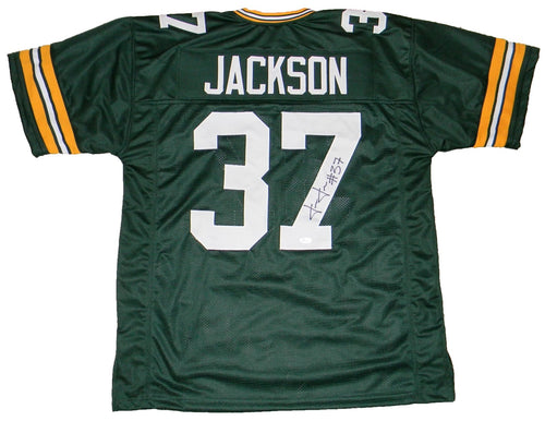 JOSH JACKSON AUTOGRAPHED GREEN BAY PACKERS #37 GREEN JERSEY JSA
