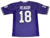 JALEN REAGOR SIGNED AUTOGRAPHED TCU HORNED FROGS #18 PURPLE JERSEY BECKETT