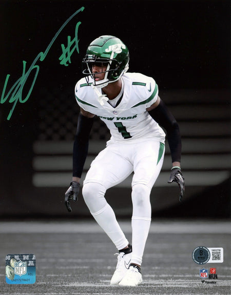 AHMAD SAUCE GARDNER SIGNED NEW YORK JETS ECLIPSE AUTHENTIC HELMET W/ 2022 DROY