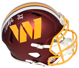 TERRY McLAURIN SIGNED WASHINGTON COMMANDERS FULL SIZE SPEED HELMET W SCARY TERRY