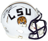 LEONARD FOURNETTE AUTOGRAPHED LSU TIGERS WHITE SPEED MINI HELMET JSA