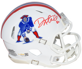 DANNY AMENDOLA SIGNED NEW ENGLAND PATRIOTS THROWBACK SPEED MINI HELMET JSA
