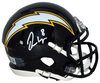 OMARION HAMPTON SIGNED LOS ANGELES CHARGERS NAVY SPEED MINI HELMET BECKETT
