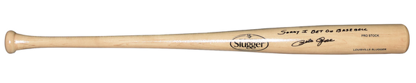 PETE ROSE SIGNED REDS PHILLIES LOUISVILLE SLUGGER BAT W/ SORRY I BET ON BASEBALL