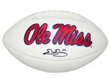 EVAN ENGRAM AUTOGRAPHED SIGNED OLE MISS MISSISSIPPI REBELS LOGO FOOTBALL JSA