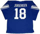 SONNY JURGENSEN  AUTOGRAPHED SIGNED DUKE BLUE DEVILS #18 THROWBACK JERSEY JSA