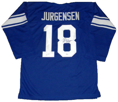 SONNY JURGENSEN  AUTOGRAPHED SIGNED DUKE BLUE DEVILS #18 THROWBACK JERSEY JSA