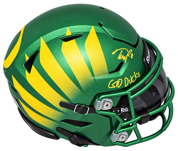 TROY FRANKLIN AUTOGRAPHED OREGON DUCKS SPEEDFLEX MIDI HELMET BECKETT