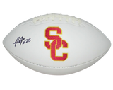 RONALD JONES II AUTOGRAPHED SIGNED USC TROJANS WHITE LOGO FOOTBALL JSA