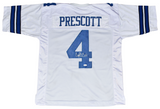 DAK PRESCOTT AUTOGRAPHED DALLAS COWBOYS #4 WHITE JERSEY JSA