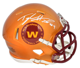 TAYLOR HEINICKE SIGNED WASHINGTON FOOTBALL TEAM FLASH SPEED MINI HELMET BECKETT