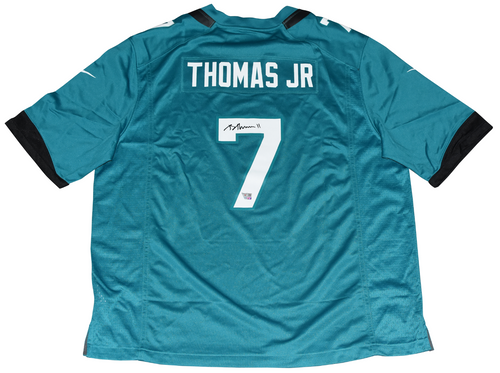 BRIAN THOMAS JR SIGNED JACKSONVILLE JAGUARS #7 TEAL NIKE JERSEY FANATICS