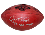 JOE MONTANA AUTOGRAPHED SIGNED OFFICIAL SUPER BOWL XIX 19 WILSON FOOTBALL 49ERS