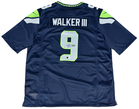 KENNETH WALKER III SIGNED SEATTLE SEAHAWKS #9 THROWBACK NIKE JERSEY BECKETT