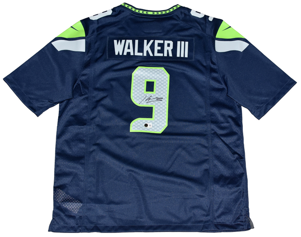 KENNETH WALKER III SIGNED SEATTLE SEAHAWKS SUPER BOWL LX #9 NIKE JERSEY BECKETT