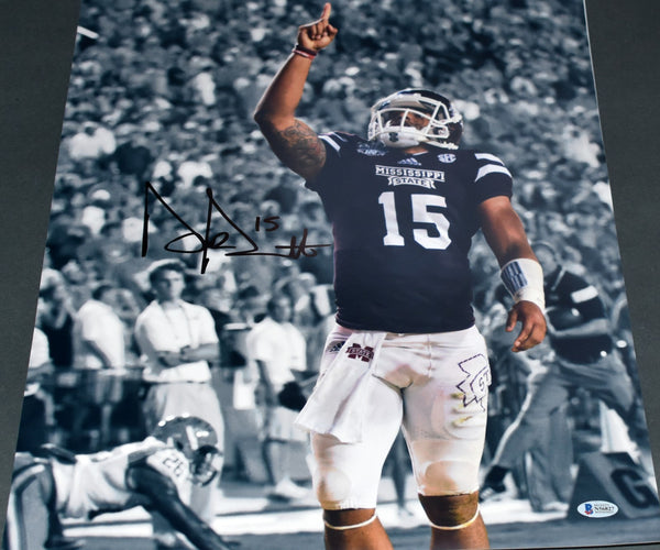 DAK PRESCOTT SIGNED MISSISSIPPI STATE BULLDOGS 16x20 PHOTO BECKETT