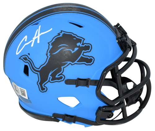 AIDAN HUTCHINSON SIGNED DETROIT LIONS RAVE SPEED MINI HELMET BECKETT