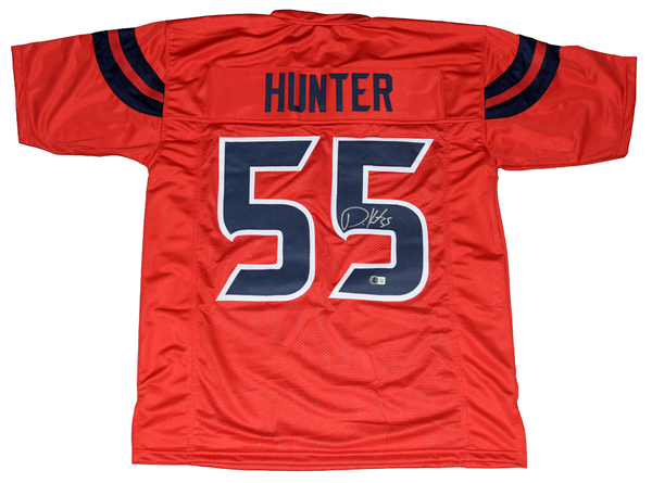 DANIELLE HUNTER AUTOGRAPHED HOUSTON TEXANS 2024 NEW #55 RED JERSEY BECKETT