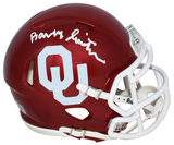 BARRY SWITZER SIGNED OKLAHOMA SOONERS SPEED MINI HELMET BECKETT