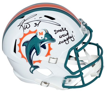 DE'VON DEVON ACHANE SIGNED MIAMI DOLPHINS FULL SIZE SPEED HELMET BECKETT