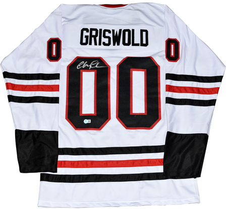CHEVY CHASE SIGNED CLARK GRISWOLD CHICAGO BEARS #00 NAVY JERSEY BECKETT