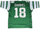 ROMAN GABRIEL SIGNED PHILADELPHIA EAGLES #18 GREEN JERSEY JSA W/ 1973 CBP