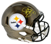 TROY POLAMALU SIGNED PITTSBURGH STEELERS CHROME FULL SIZE SPEED HELMET BECKETT