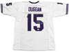 MAX DUGGAN SIGNED AUTOGRAPHED TCU HORNED FROGS #15 WHITE JERSEY BECKETT