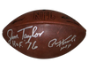 JIM TAYLOR & PAUL HORNUNG SIGNED PACKERS WILSON NFL DUKE THROWBACK FOOTBALL JSA